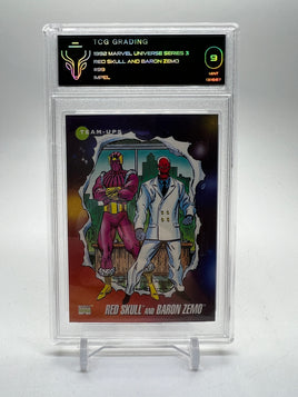 1992 Impel Marvel - Red Skull and Baron Zemo #99 - TCG 9
