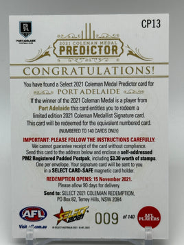 2021 AFL Footy Stars - Coleman Medal Predictor - Port Adelaide  009/140 *LOW*