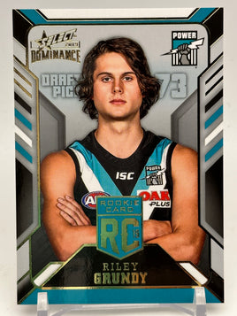 2018 AFL Dominance - Rookie - Port Adelaide - Riley Grundy 009/250 *LOW*