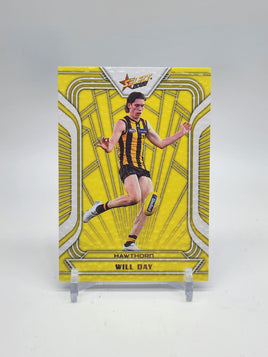 2022 AFL Footy Stars - Fractured - Acid Yellow - Hawthorn - Will Day 074/145