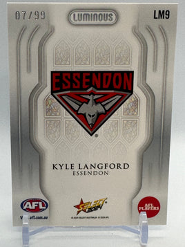 2024 AFL Footy Stars - Luminous Myriad - Kyle Langford 07/99 *LOW*