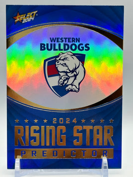 2024 AFL Footy Stars - Rising Star Predictor - Gold - Western Bulldogs 087/315