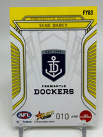 
              2022 AFL Footy Stars - Fractured - Acid Yellow - Fremantle - Sean Darcy 010/145
            