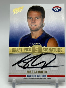 2013 AFL Prime - Draft Pick Signature - Western Bulldogs - Jake Stringer 250/280