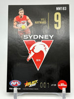 
              2022 AFL Footy Stars - Numbers - Midnight - Sydney - Will Hayward 001/130 *LOW*
            