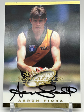 2000 AFL Y2K - Draft Pick Signature - Richmond - Aaron Fiora  #356