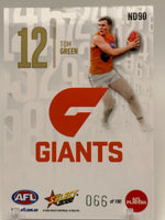 
              2022 AFL Footy Stars - Numbers - Daylight - GWS Giants - Tom Green 066/190
            