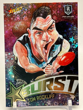2020 AFL Footy Stars - Tye Dye Starburst - Port Adelaide - Tom Rockliff 165/210