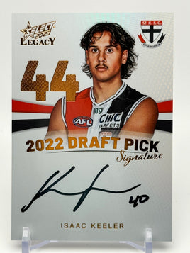 2023 AFL Legacy - Draft Pick Signature - St Kilda - Isaac Keeler  172/175